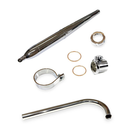 Chrome-plated long exhaust for Simson SR1 SR2 KR50