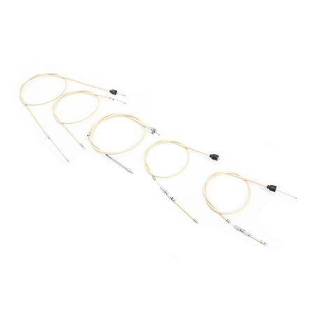 5-piece Bowden Cable Kit for Simson KR51/1 Schwalbe (External Thread) Beige