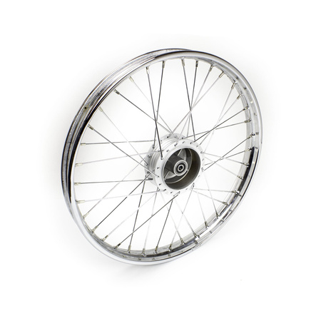 Spoked front wheel 19 inch 1.40 x 19 "for Romet Komar - chrome-plated steel