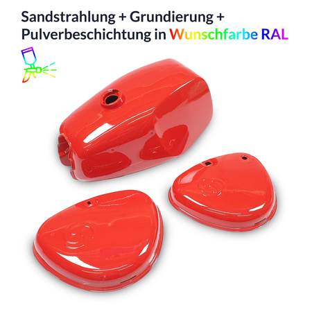Powder-coated Tank Set for Simson S50 - Custom RAL Color