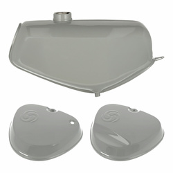 Zestaw Zbiornik Paliwa + Osłony boczne für Enduro S51E S70E - szary