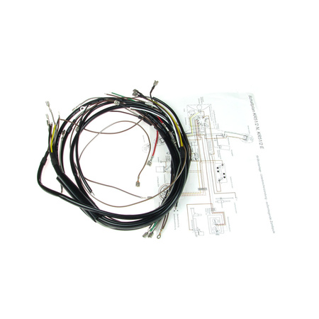 Wiring harness for Simson KR51 / 1 KR51 / 2 SR4-2 / 3/4 with circuit diagram - black