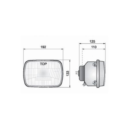 H4 Main Headlight, TÜV Approved for Piaggio Ape TM