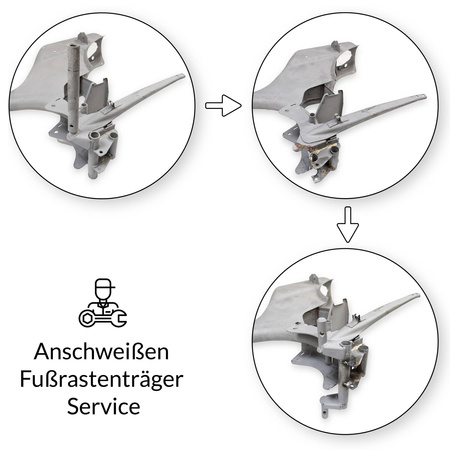  Anschweißen Fußrastenträger für Simson SR4-2 SR4-3 SR4-4 Star Sperber - Service