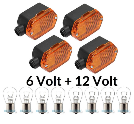15mm E-mark Turn Signal for Simson S51 SR50 MZ ETZ + 6V/12V Bulb