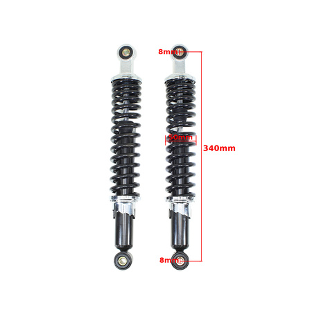 Set: Stoßdämpfer Federbein 340mm verstellbar für Simson S50 S51 Enduro S83 SR50