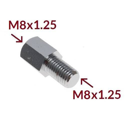Mirror Adapter 8mm Inner x 8mm Outer, Left Thread for Moped/Scooter