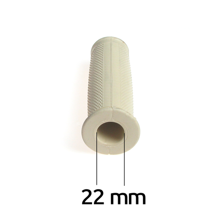 Paar Griffgummis 22 mm ballige Form für IFA MZ RT125 BK350 ES175 250 - beige