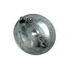 Rear brake plate natural with hole for brake contact - Simson Vogel