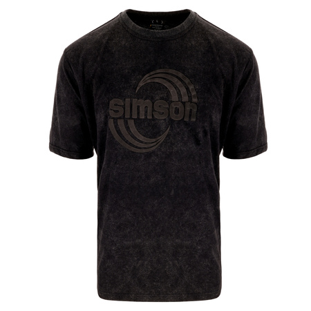 Acid-Washed SIMSON Cross T-Shirt, Black, XXXL — Motorcycle Biker