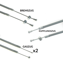 Bowdenzugsatz Bowdenzüge passend für IFA MZ BK 350 - grau