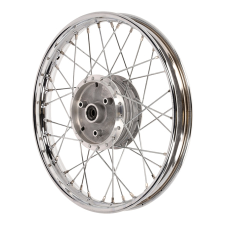Spoked Wheel 1.50x16 inch for SIMSON Models — Chrome + Aluminum Hub