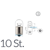 10x żarówka 12V R5W BA15s 5W światło postojowe E-mark w pudełku