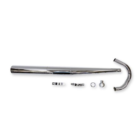 Chrome straight exhaust system for MZ ES 175/2, 250/2 Trophy & ETS 250
